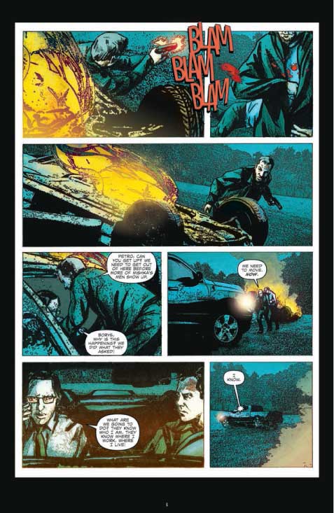 Not fond of a lot of the art in the series, but love the way the action is written... BLAM and all that