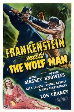 Frankenstein meets the wolfman poster
